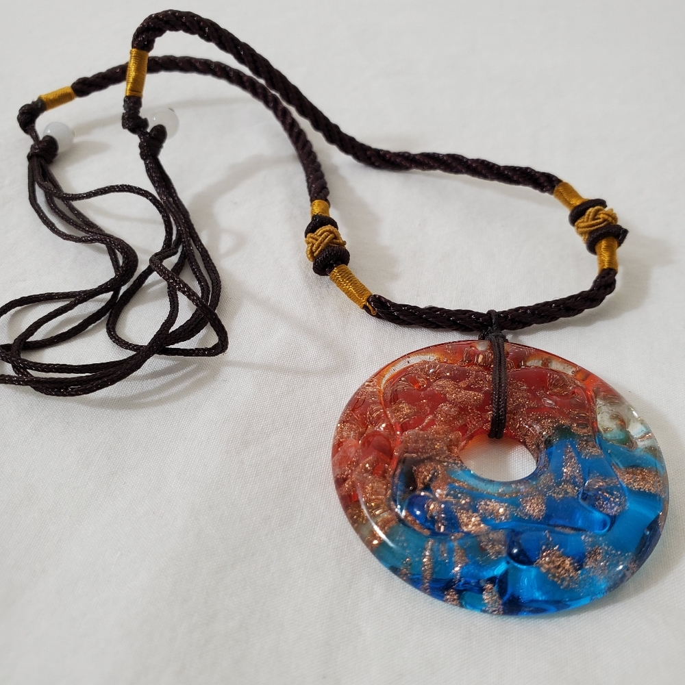 Liu Li Glass Medallion Necklace